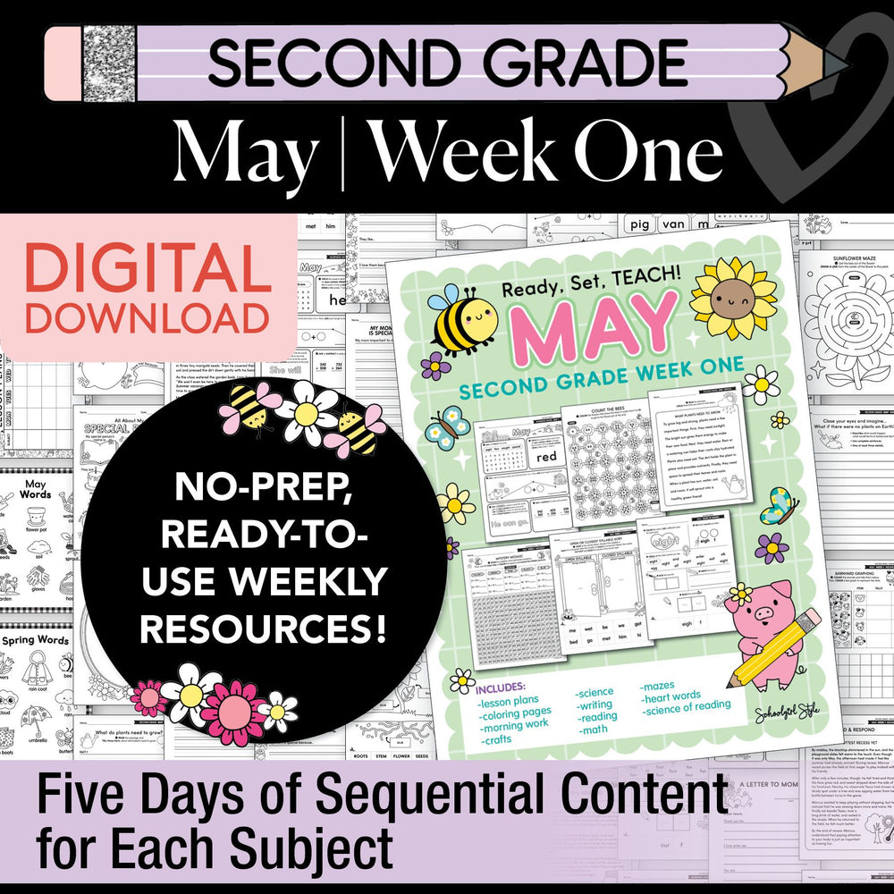 Printable Second Grade May Week 1 Resources