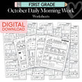 Load image into Gallery viewer, Printable First Grade October Daily Morning Work
