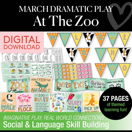 Printable March Dramatic Play At The Zoo