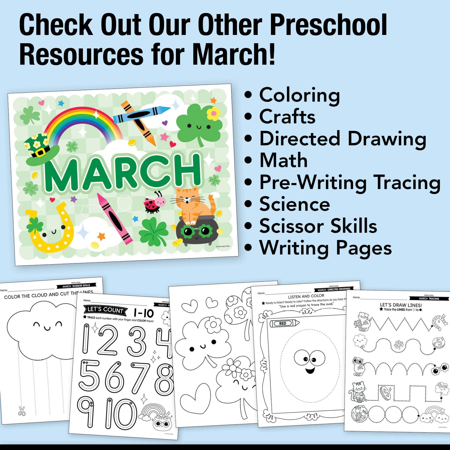 Printable Preschool March Letter of the Week (Y, Z, & Full Alphabet Review)