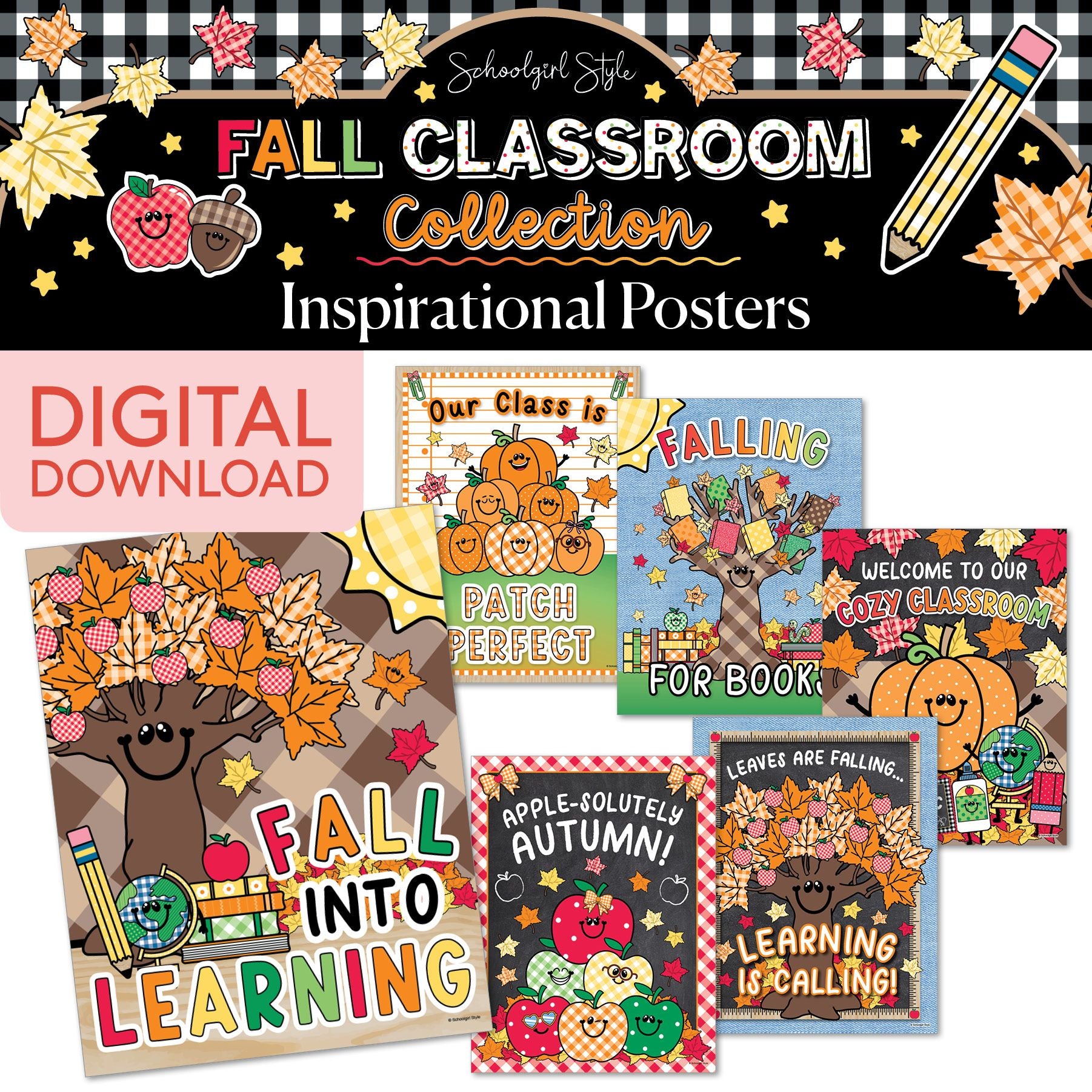 Printable Fall Inspirational Posters | 90s Teacher