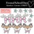Load image into Gallery viewer, Printable Christmas Reindeer Cutouts | Frosted School Days
