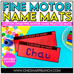 Editable Name Practice Fine Motor Name Activities Cotton Swabs Name Mats