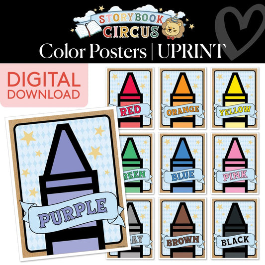 Printable Vintage Color Poster | Storybook Circus