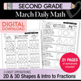 Load image into Gallery viewer, Printable Second Grade March Daily Morning Work
