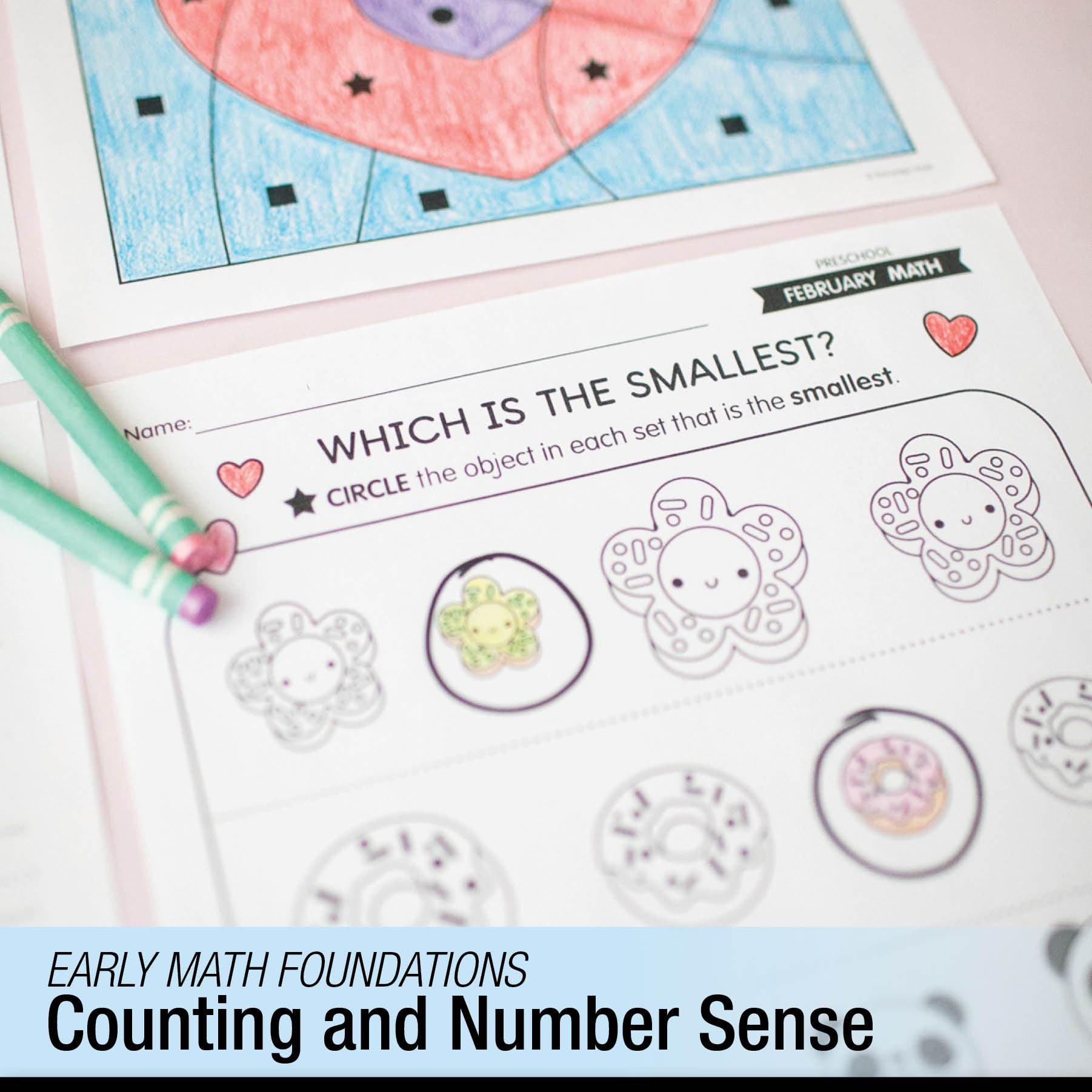 Printable Preschool February Daily Math