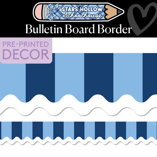 Wavy Scholarly Stripes Bulletin Board Border | Stars Hollow Schoolhouse