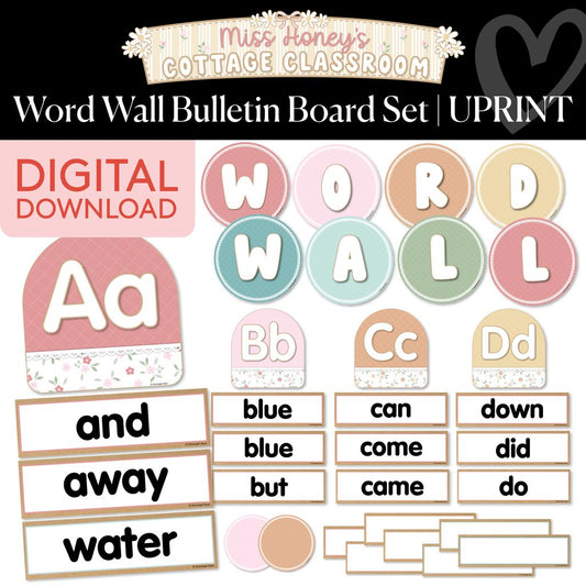 Printable Calming Word Wall Bulletin Board Set | Miss Honey's Cottage Classroom