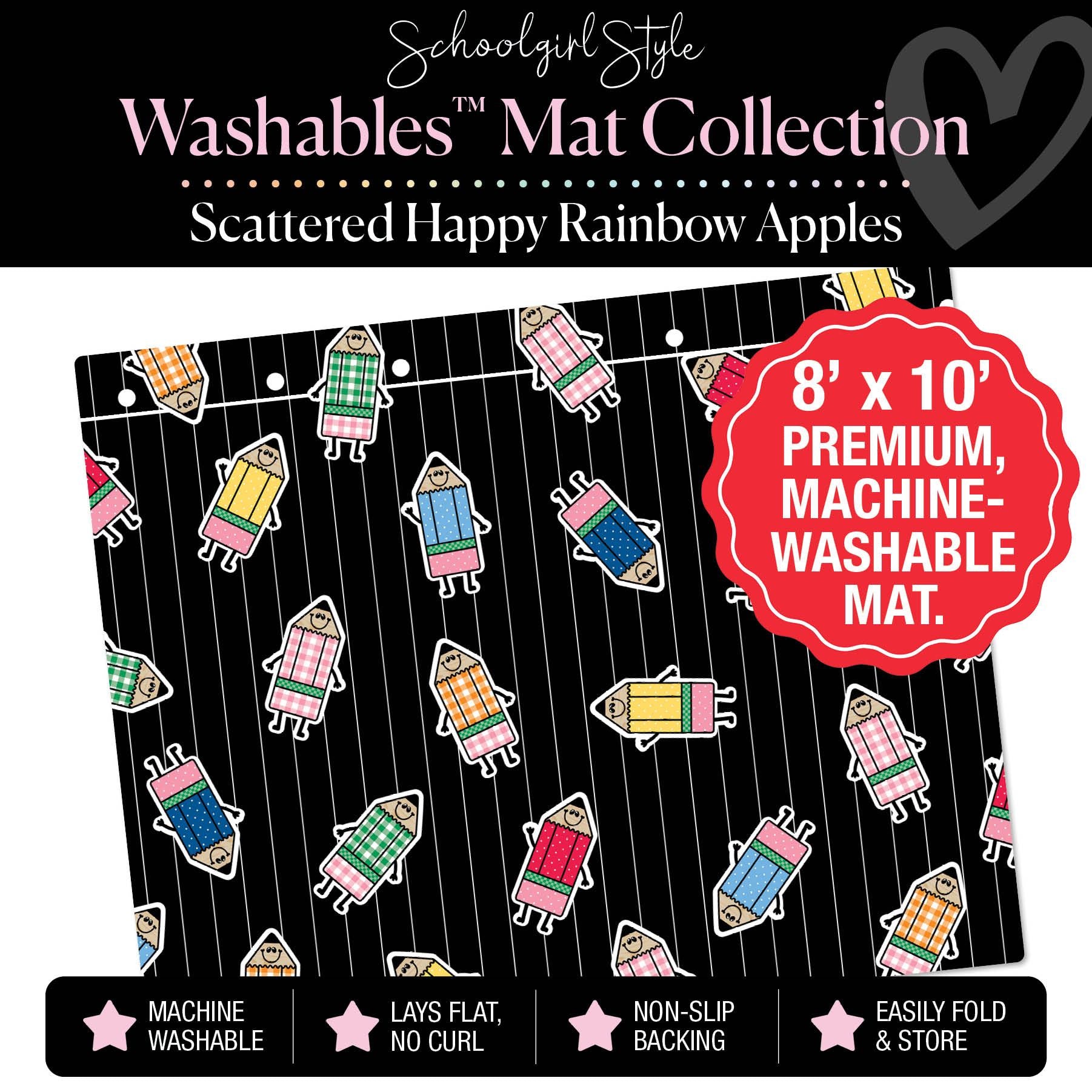 Scattered Pencil Friends Classroom Mat by Schoolgirl Style