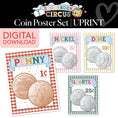 Load image into Gallery viewer, Printable Vintage Coin Poster Set | Storybook Circus
