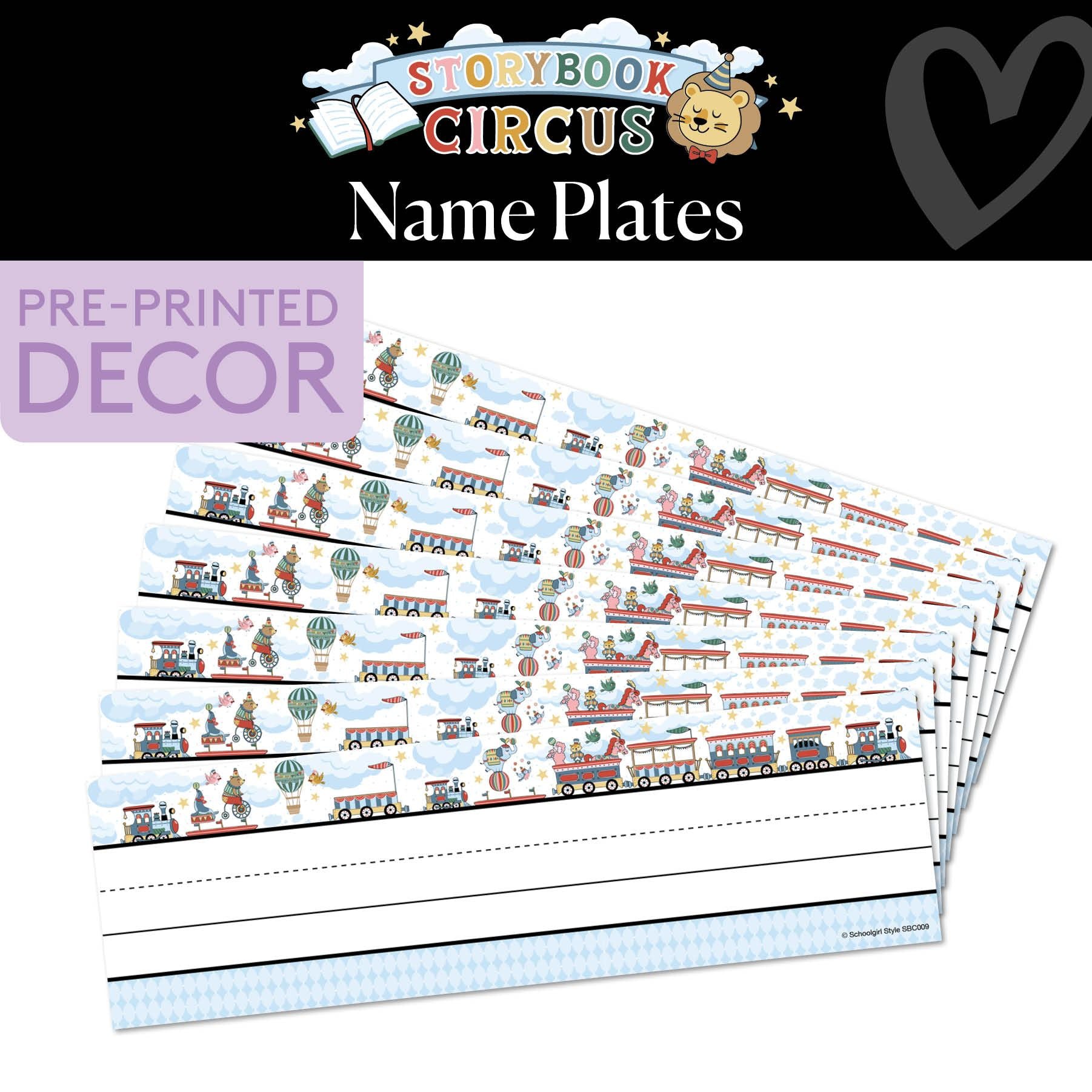 Vintage Circus Name Plates | Storybook Circus