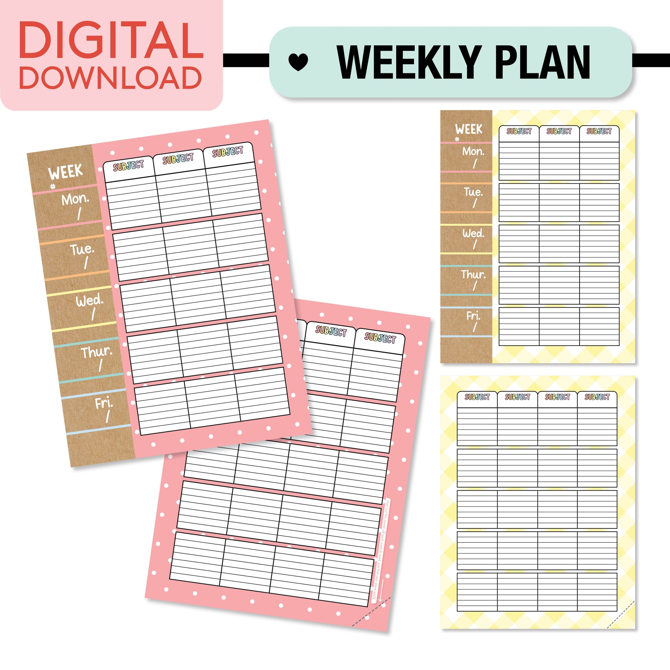 Printable Teacher Planner | A Year In Pastel