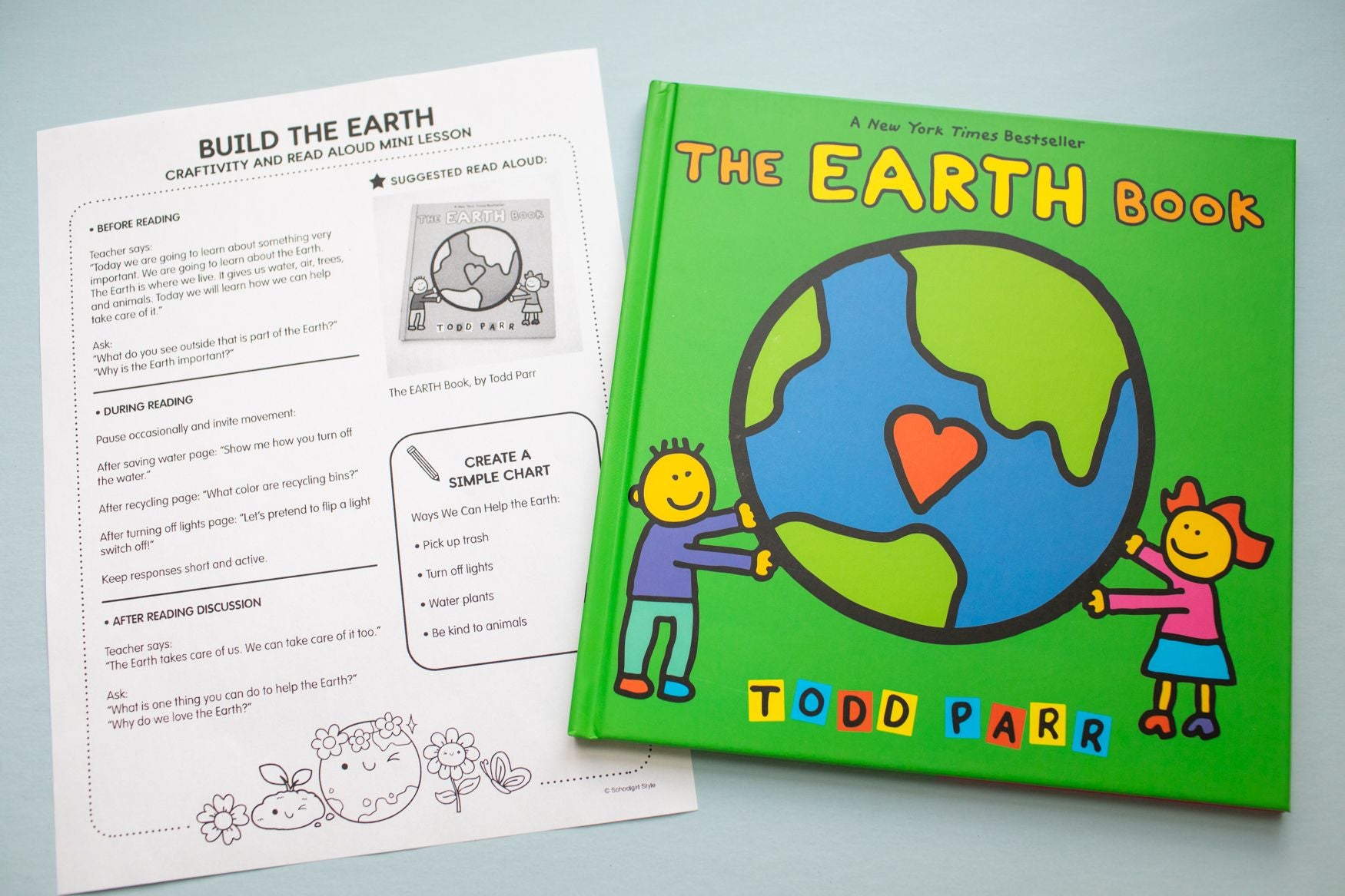 Printable April Build the Earth Craftivity and Read Aloud Mini Lesson