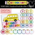 Load image into Gallery viewer, Printable Rainbow Editable Student Portfolios | School Days
