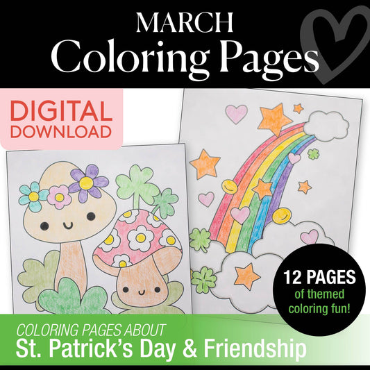 Free Printable March Coloring Pages Pack 2