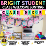 Bright Rainbow Welcome to Class Bunting