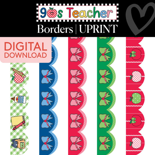Printable Border Vault: Vol. 8 | 90s Teacher