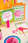Editable Sign Template | Flamingo Watercolor | UPRINT | Schoolgirl Style