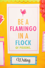 Classroom Prints Flamingo Watercolor by UPRINT