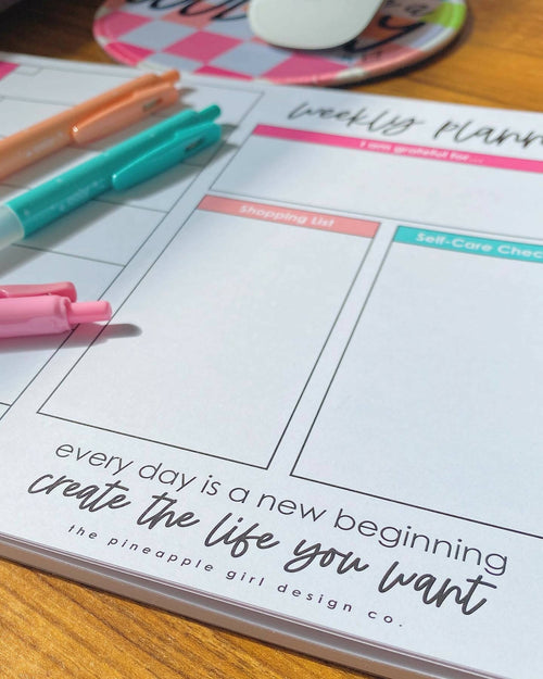 Weekly Planner | Notepad | The Pineapple Girl Design Co. | Hey, TEACH!