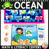 Ocean Math and Literacy Centers by Glitter and Glue and Pre-K Too