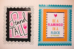 Classroom Prints | Flamingo Watercolor | UPRINT | Schoolgirl Style