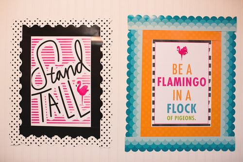 Flamingo Watercolor - Classroom Prints {UPRINT}