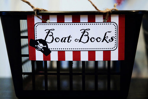 Book Basket Labels | Pirate | UPRINT | Schoolgirl Style