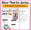 Retro Meet the Teacher Template Editable