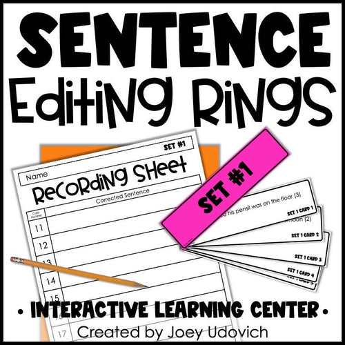 Sentence Editing rings Interactve Learning Center by Joey Udovich