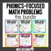 Phonics Focused Math Problems BUNDLE | Miss DeCarbo