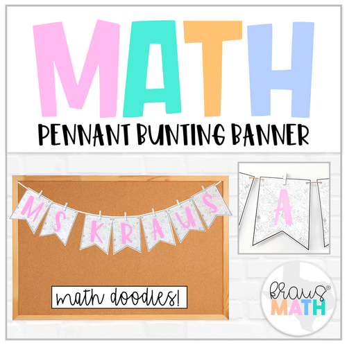 Math Doodle Banner by Kraus Math