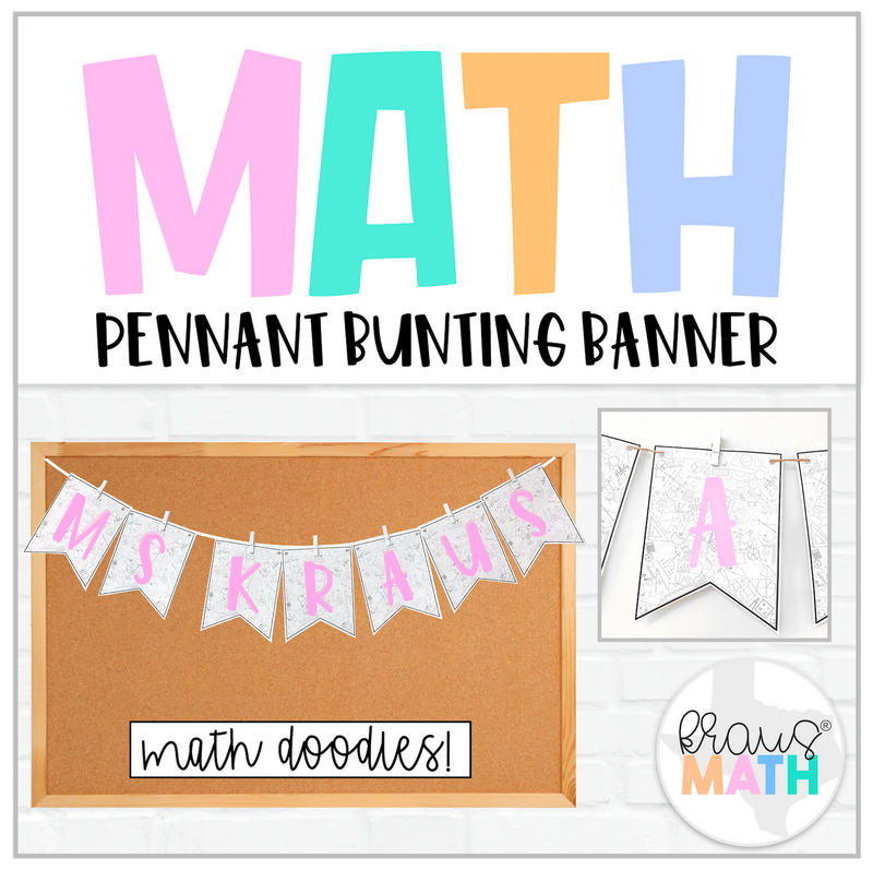 Math Doodle Banner by Kraus Math