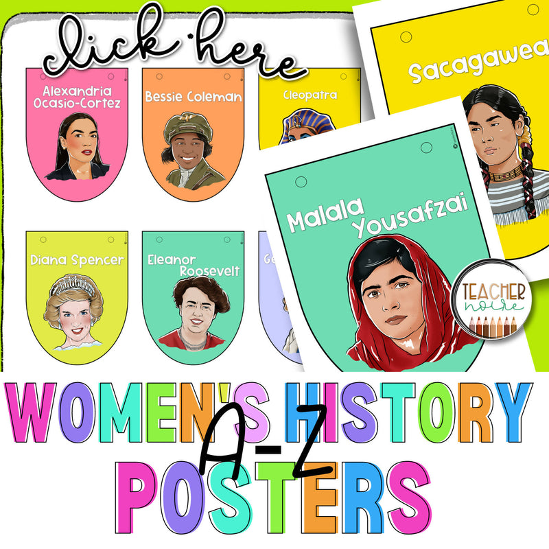 Women's History A-Z Poster by Teacher Noire