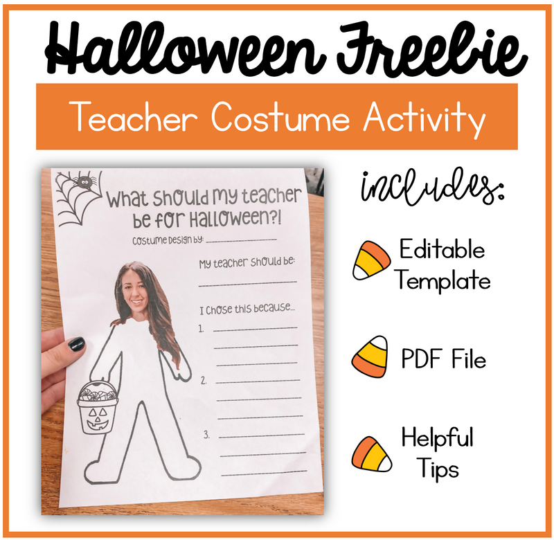 Halloween Freebie Teacher Costume Activities by Mrs. Munch's Munchkins
