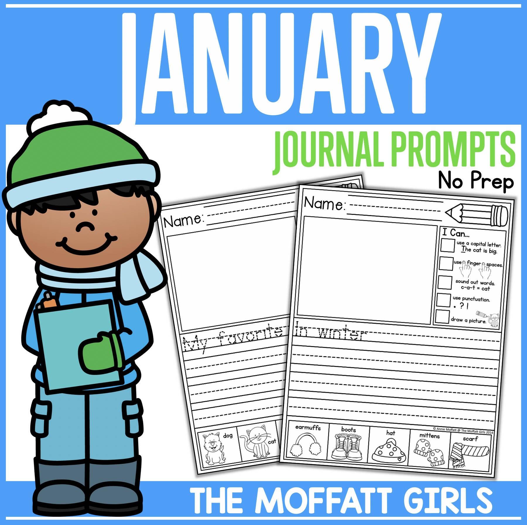 January Journal Prompts | Printable Classroom Resource | The Moffatt G ...