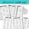 Student Picture Dictionary for Writing and Vocabulary Personal Word Wall | Printable Classroom Resource | Miss M's Reading Reading Resources