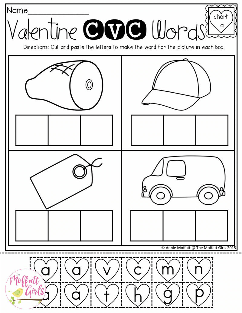 Kindergarten February NO PREP Packet | Printable Classroom Resource | The Moffatt Girls