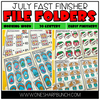 July Fast Finishers File Folders by One Sharp Bunch