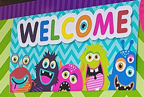 Monster Welcome Sign {UPRINT}