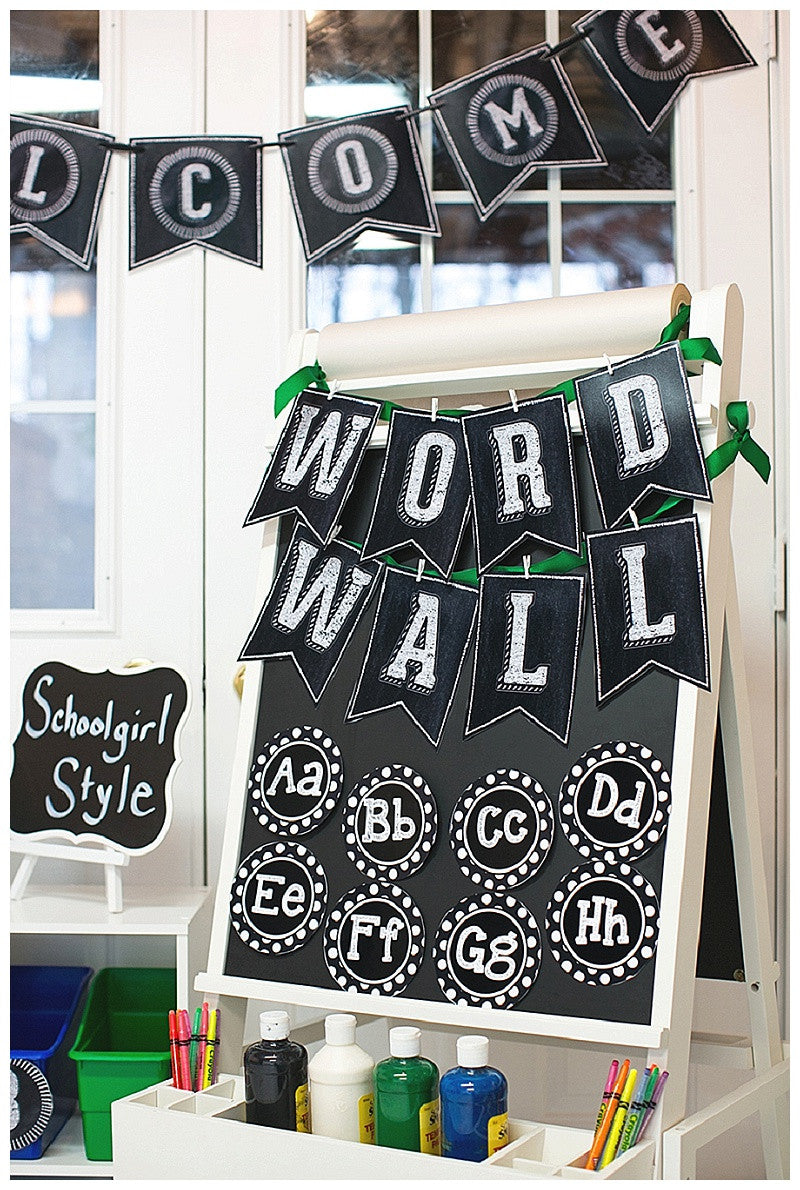 Banner Letters Chalkboard and Polka Dots by UPRINT