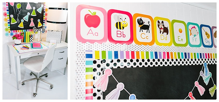 Rainbow Add-On Pack | Rainbow Classroom Decor | Just Teach | UPRINT | Schoolgirl Style