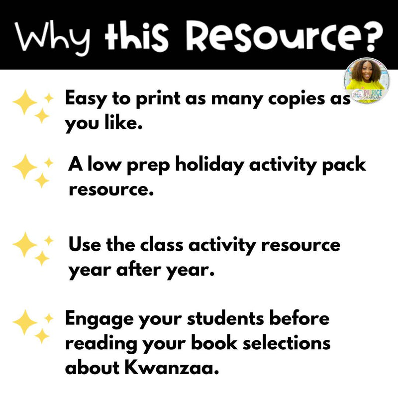 Kwanzaa: Student Activity Pack LOW PREP | Printable Classroom Resource | Tales of Patty Pepper