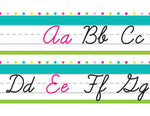 Cursive and Manuscript Alphabet Line | Pina Colada Pineapple | UPRINT | Schoolgirl Style