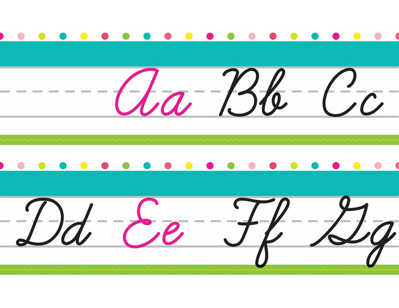 Cursive and Manuscript Alphabet Line | Pina Colada Pineapple | UPRINT | Schoolgirl Style