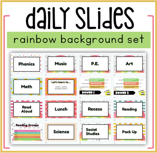 Rainbow Brights Classroom Google Slides | Printable Classroom Resource | Mrs. Munch's Munchkins