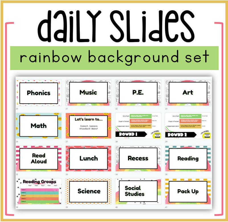 Rainbow Brights Classroom Google Slides