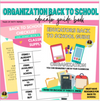 Organization Back to School Educator Guide Book by Tales of Patty Pepper