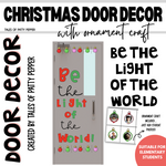 Christmas Door Decor & Craft Be the Light of The World | Printable Classroom Resource | Tales of Patty Pepper