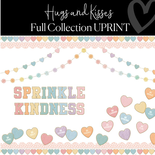 Valentines Day Classroom Decor Hugs and Kisses Collection by UPRINT